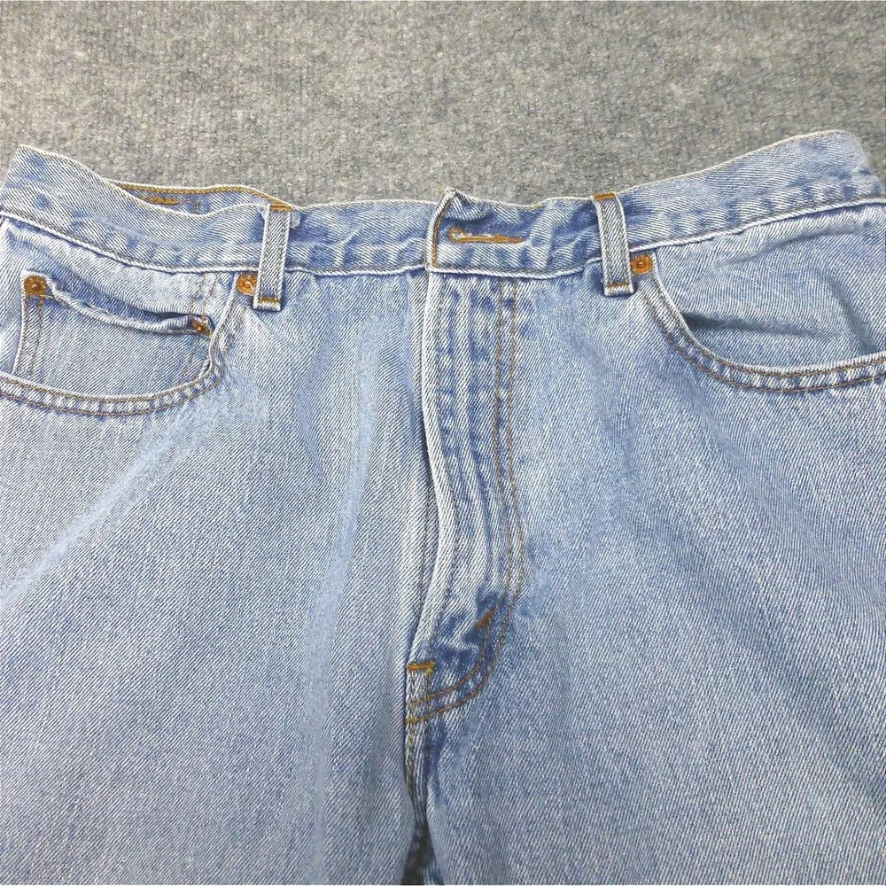 90's Levis 550 Relaxed Fit Jeans Mens 34x34 Light Wash Blue Denim